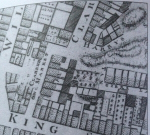 Extract from Roque's map of Dublin City, 1756