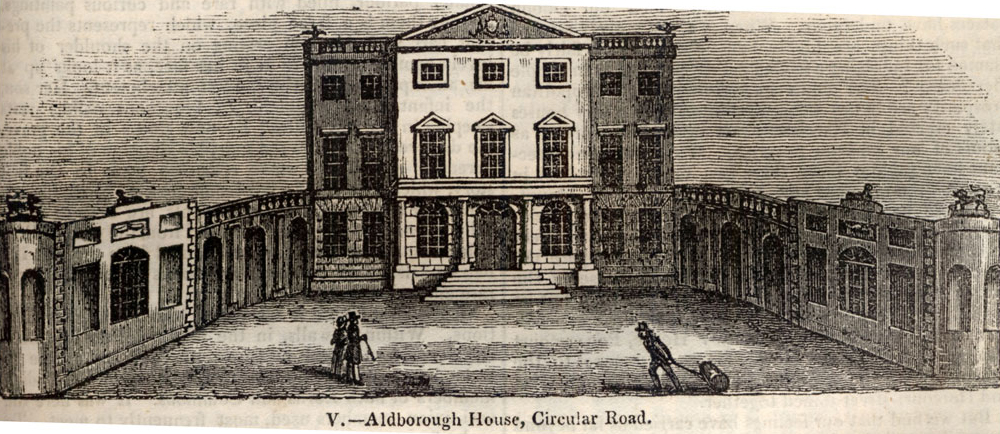 Engraving of Aldborough House, Dublin Penny Journal,  February 1836.